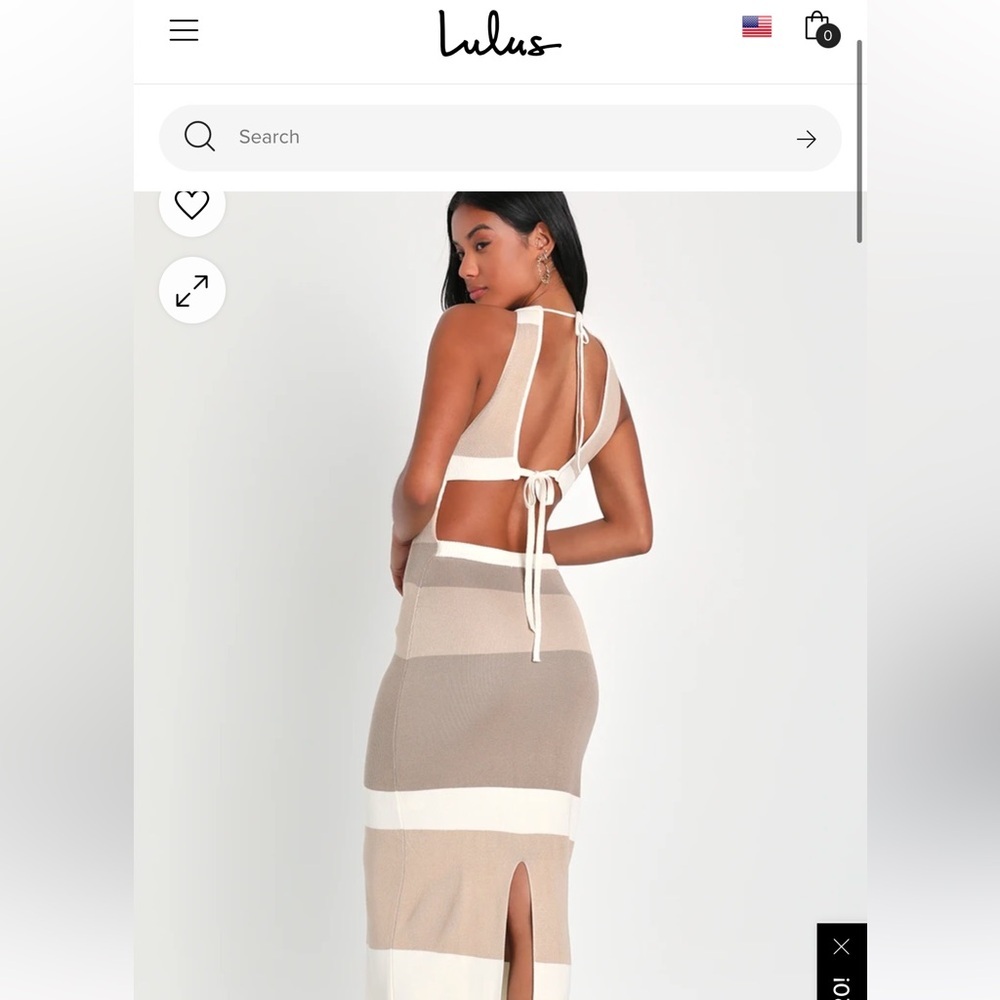 NWT lulus open back sweater dress